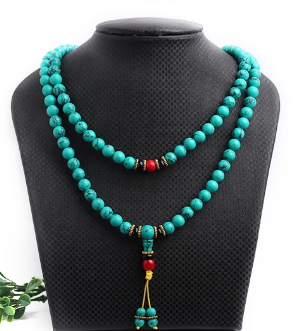 Turquoise Blessing Bracelet – A Tibetan Mala for Peace, Strength & Spiritual Flow