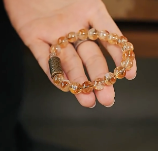 Tibetan Citrine Bracelet for Wealth & Inner Harmony