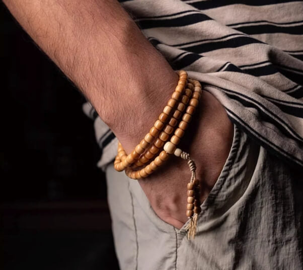 Mini-Seed Aged Bodhi Root 108-Bead Mala – For Patience & Natural Charm
