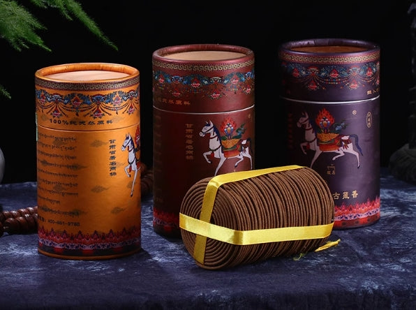 Tibetan Labrang 25-Herb Coil Incense – For Wealth, Peace & Home Blessings