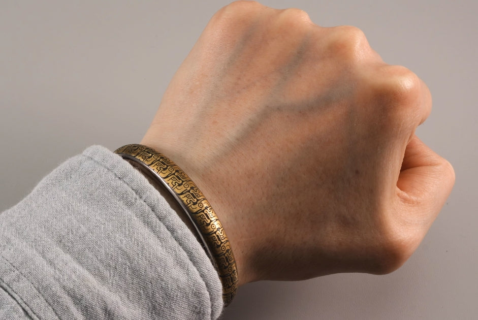 Pencok Bracelet – 24K Gold Iron-Cut Relief, for Heritage & Sacred Grace