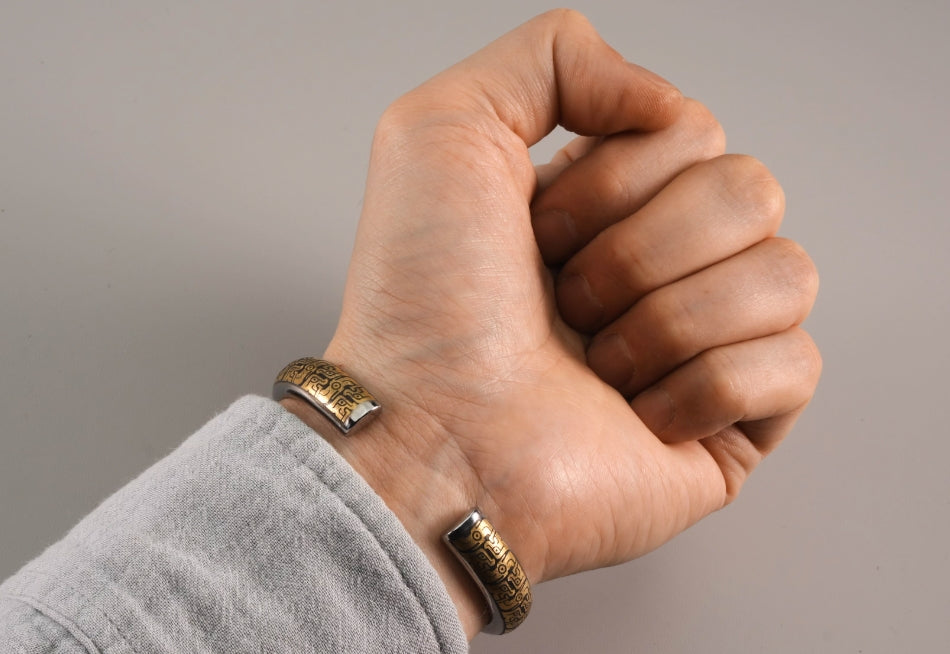 Pencok Bracelet – 24K Gold Iron-Cut Relief, for Heritage & Sacred Grace