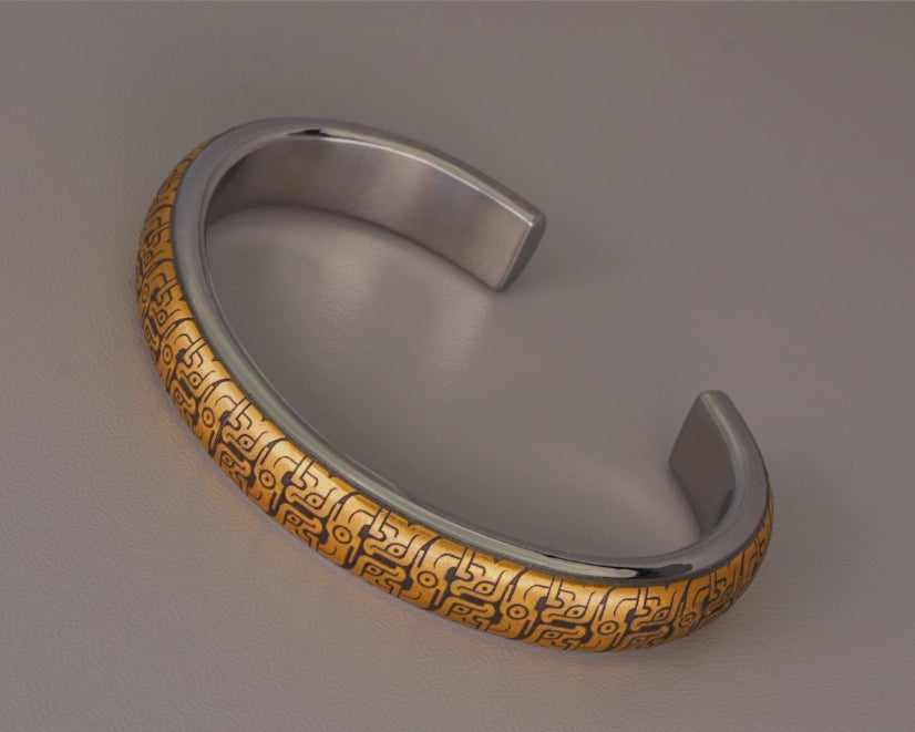 Pencok Bracelet – 24K Gold Iron-Cut Relief, for Heritage & Sacred Grace