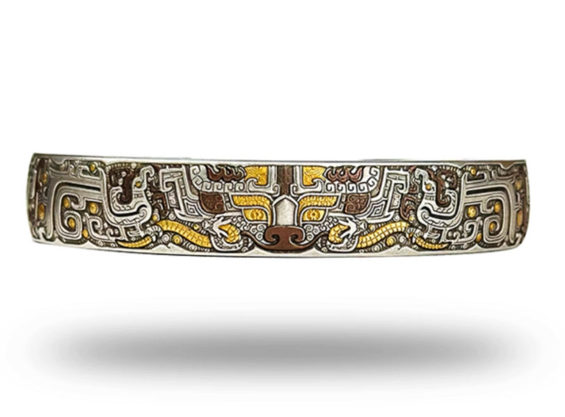 Cut Gold Masterpiece – Bronze Pattern Bracelet – 24K Gold, for Legacy & Auspiciousness