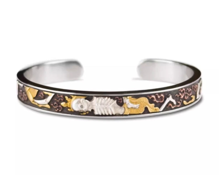 National ICH Iron-24K Iron-Cut Gold & Meteorite Bracelet – Shmashana Adhipati, Wisdom & Auspiciousness