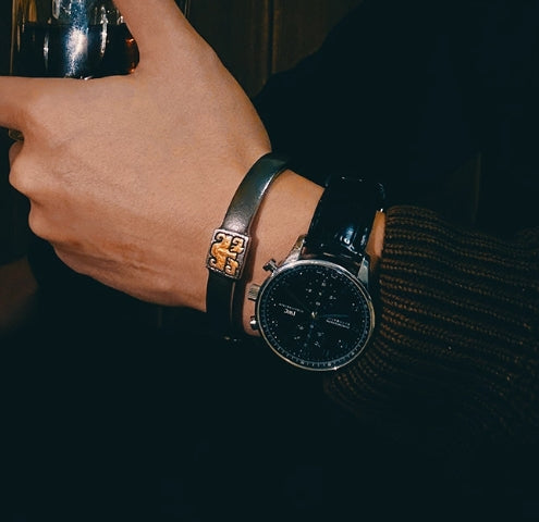 National ICH Ancient Iron – Taotie Bracelet – 24K Gold & Meteorite, for Protection & Eminence