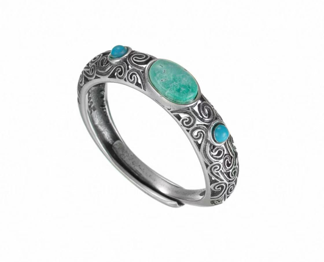 Turquoise Guardian Ring — 925 Sterling Silver