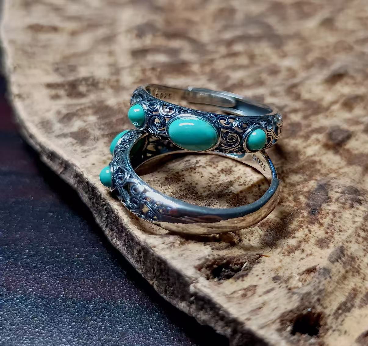 Turquoise Guardian Ring — 925 Sterling Silver