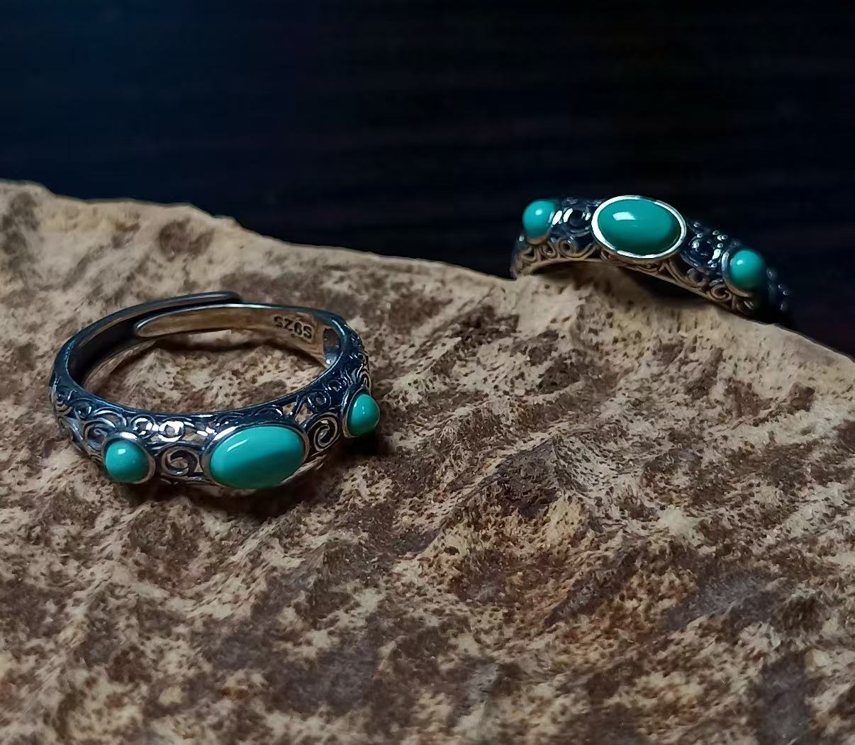 Turquoise Guardian Ring — 925 Sterling Silver
