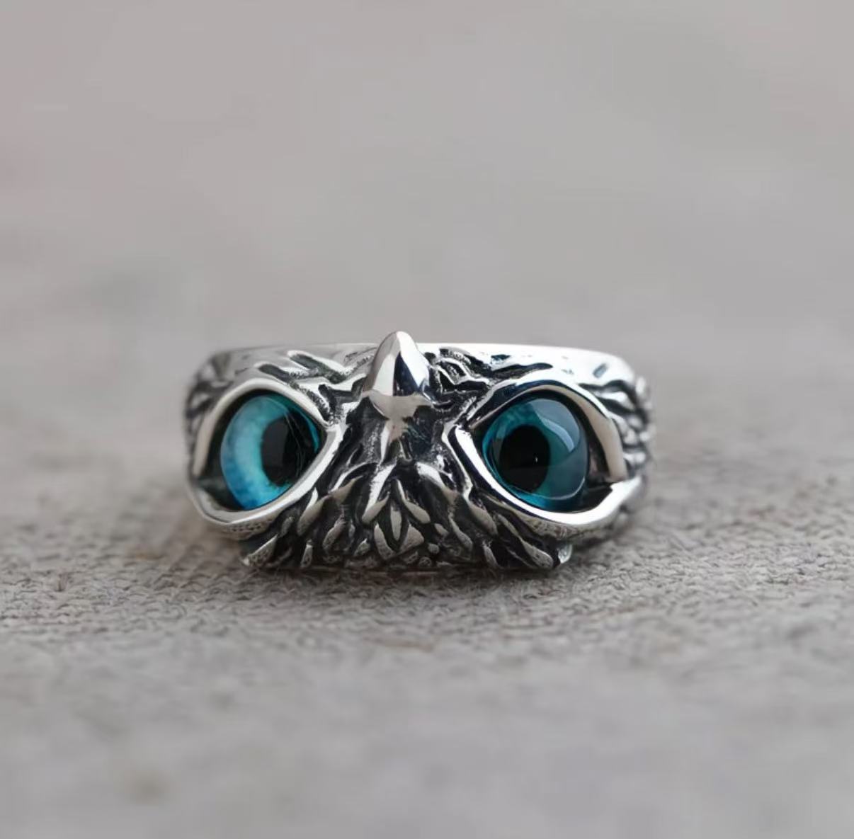 Owl Wisdom Ring — 925 Sterling Silver, Tibetan Symbol of Insight & Protection