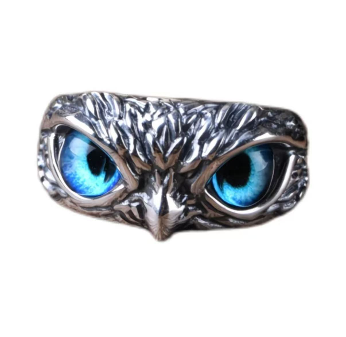 Owl Wisdom Ring — 925 Sterling Silver, Tibetan Symbol of Insight & Protection