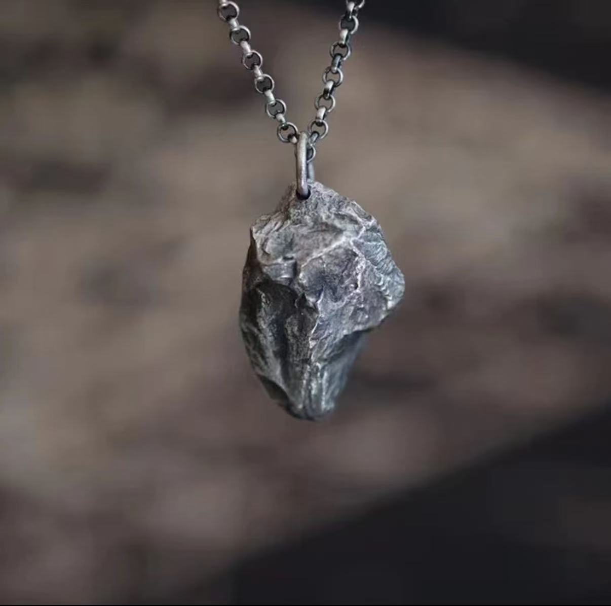 Rock of Endurance Necklace — 925 Sterling Silver, Tibetan Symbol of Strength