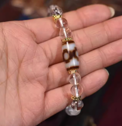 Clarity & Protection | Tibetan Dzi Crystal Healing Bracelet