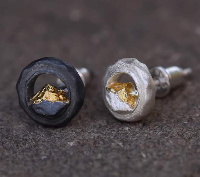 Golden Sunrise on Snow Mountain Studs