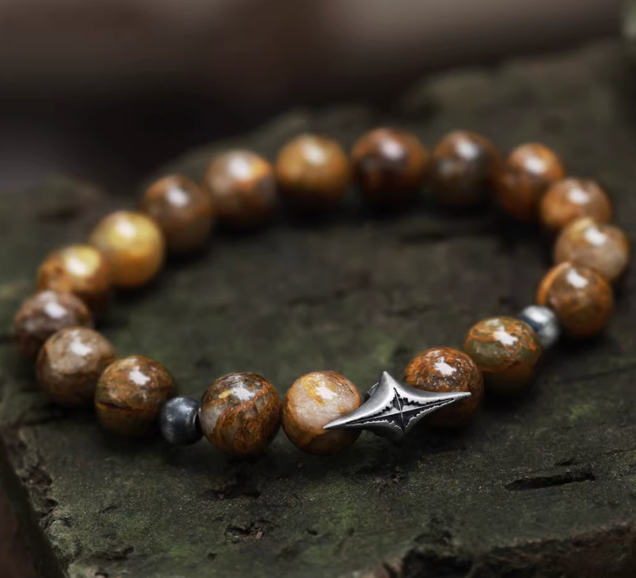Himalayan Golden Storm & Silver Guide Bracelet