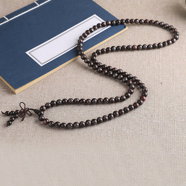 Red Sandalwood Silver Protection Bracelet