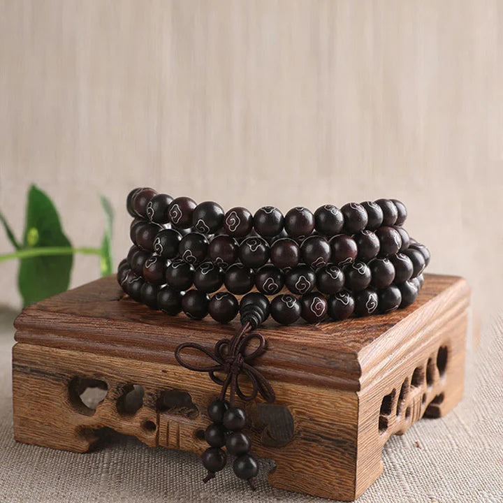 Red Sandalwood Silver Protection Bracelet