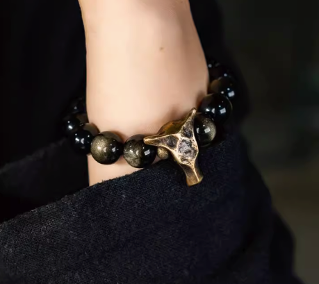 Obsidian Bullforce Bracelet – Power, Protection & Presence