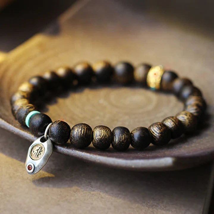 Healing Harmony Bracelet – Agarwood for Focus, Turquoise for Clarity