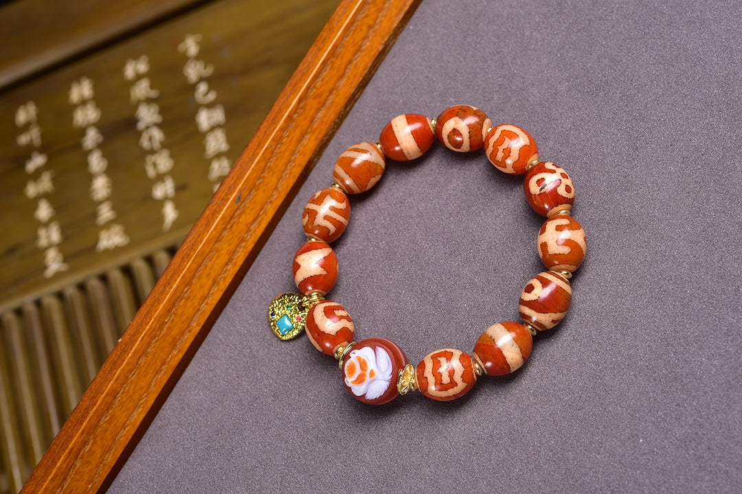 Wealth and Prosperity Spiritual Protection Medicine Buddha Fox Bead Bracelet