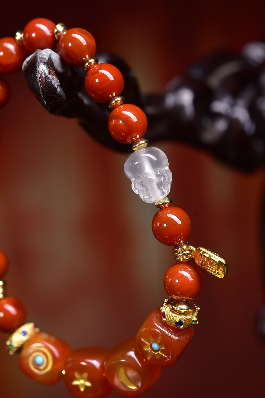 Agate Attracting Wealth and Good Fortune White Crystal Bracelet