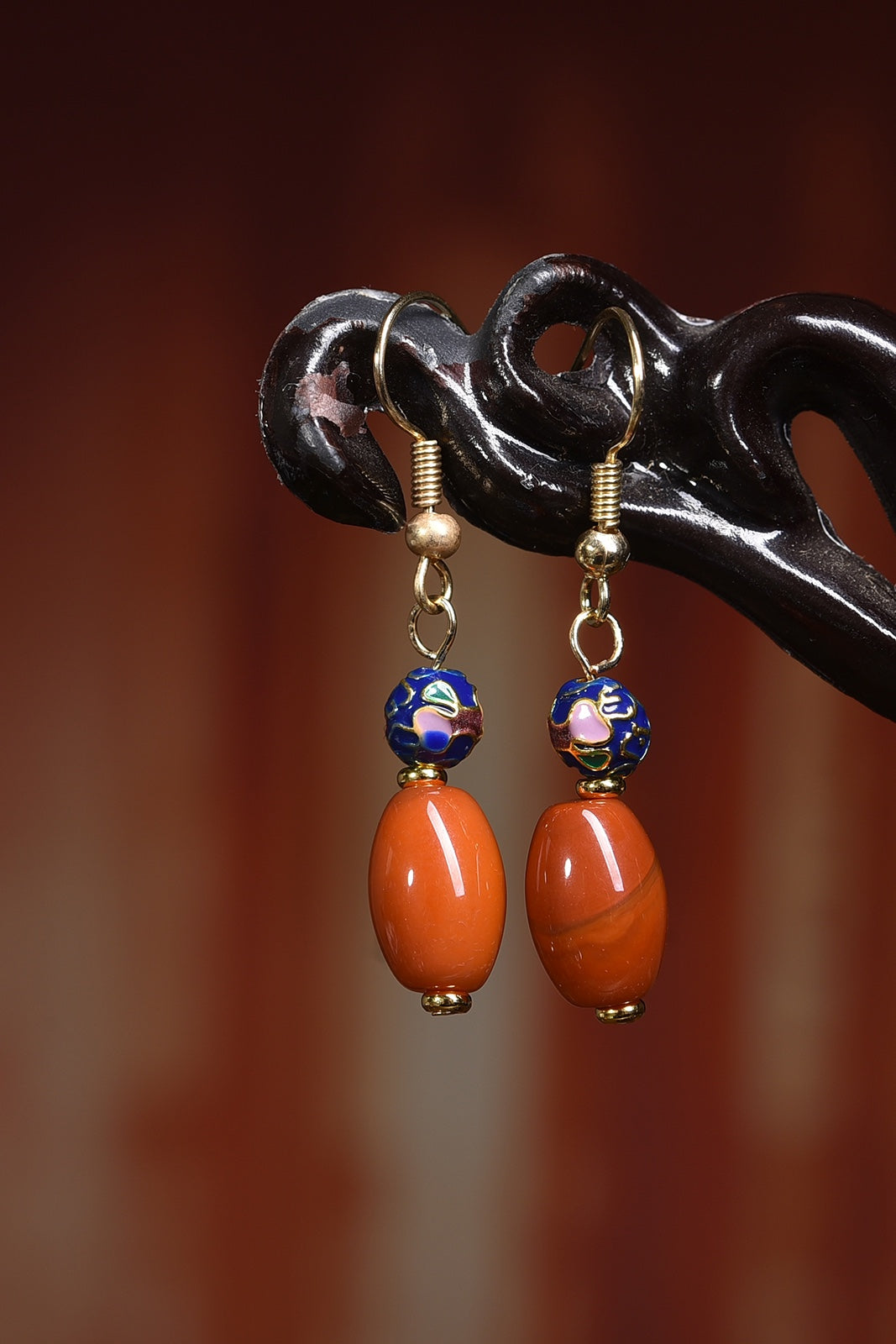 AGATE OVAL EARRINGS