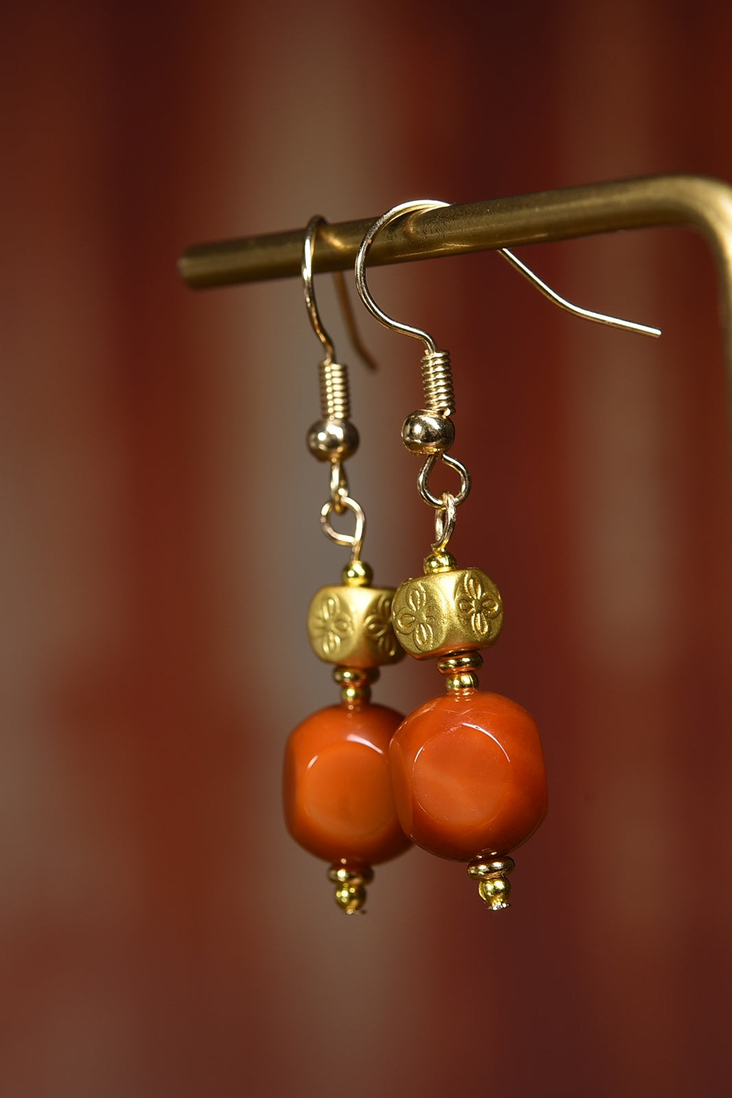 AGATE SQUARE EARRINGS