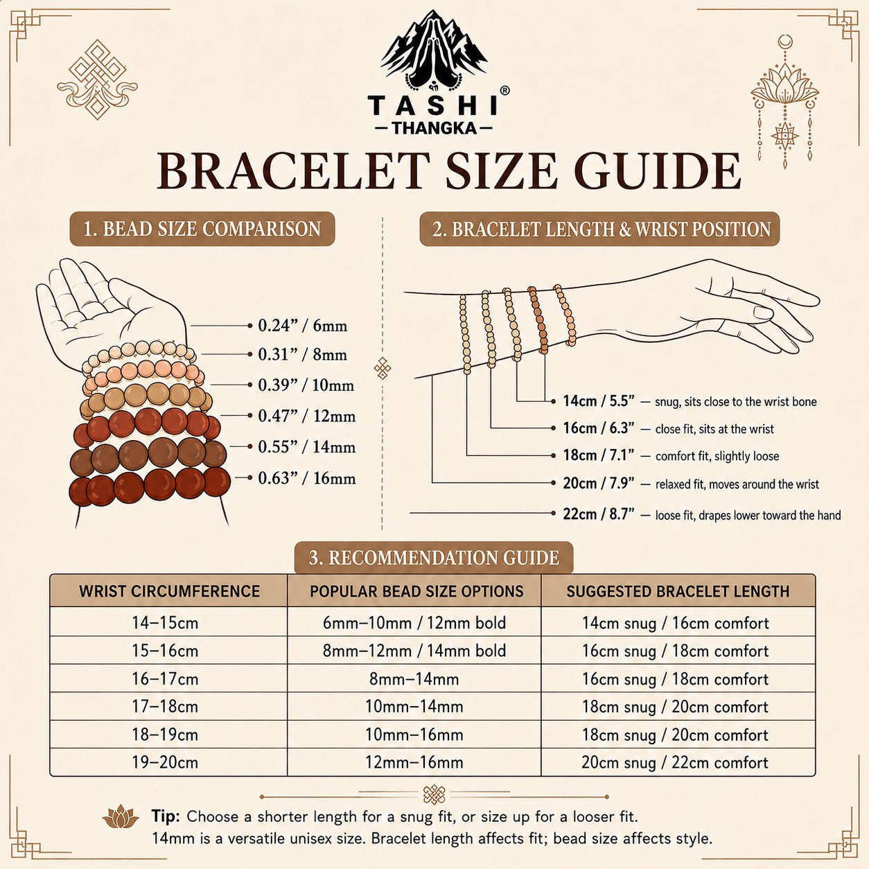 Bracelet Size Guide